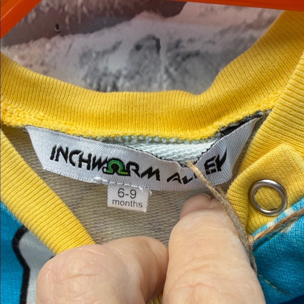 NWT Inchworm Alley Blue and Yellow Kids One Piece - Picture 5 of 7